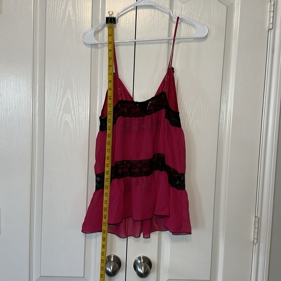 Secret Treasures Babydoll Hot Pink Polyester with Lace Size Medium - Picture 6 of 13